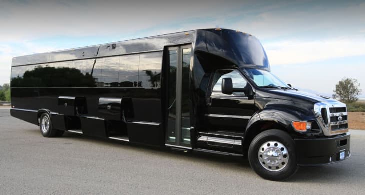 an all black party bus
